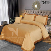 Heavy Velvet & Leather Bed Sheet Set – 4 Pcs Design Code 537 - Nishat Creative Store